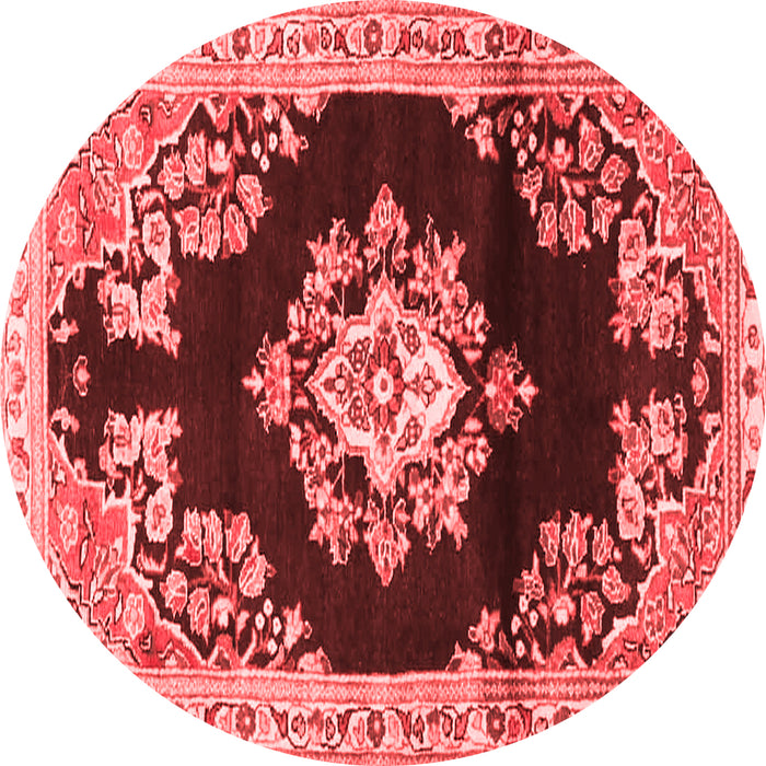 Machine Washable Medallion Red Traditional Rug, wshtr4090red