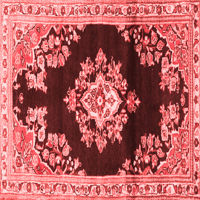 Machine Washable Medallion Red Traditional Rug, wshtr4090red