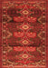 Serging Thickness of Machine Washable Persian Orange Traditional Area Rugs, wshtr4091org