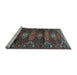 Sideview of Machine Washable Persian Light Blue Traditional Rug, wshtr4091lblu