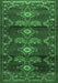 Machine Washable Persian Emerald Green Traditional Area Rugs, wshtr4091emgrn