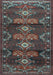 Machine Washable Persian Light Blue Traditional Rug, wshtr4091lblu