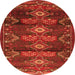 Machine Washable Persian Orange Traditional Area Rugs, wshtr4091org