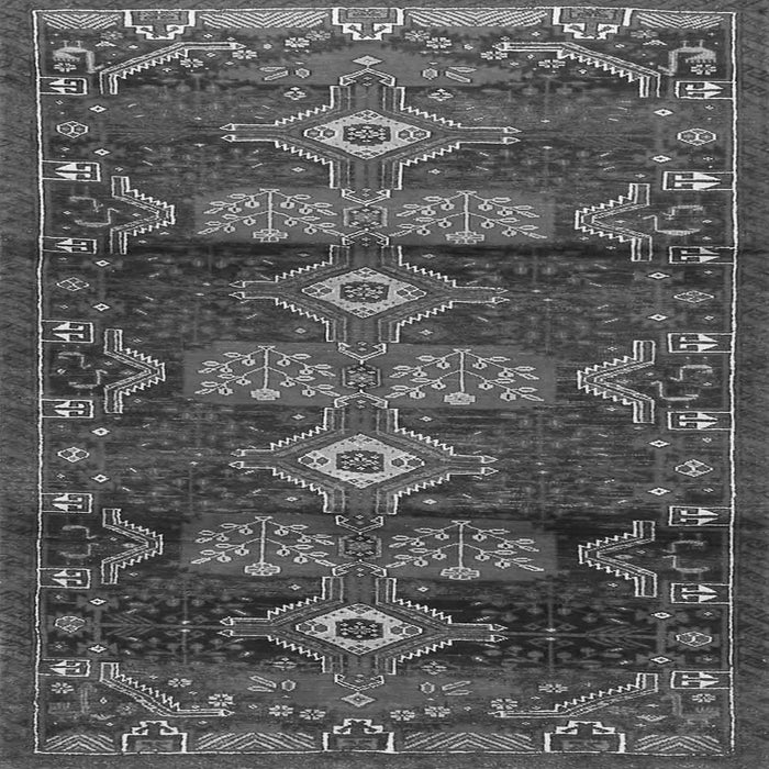 Round Machine Washable Persian Gray Traditional Rug, wshtr4091gry