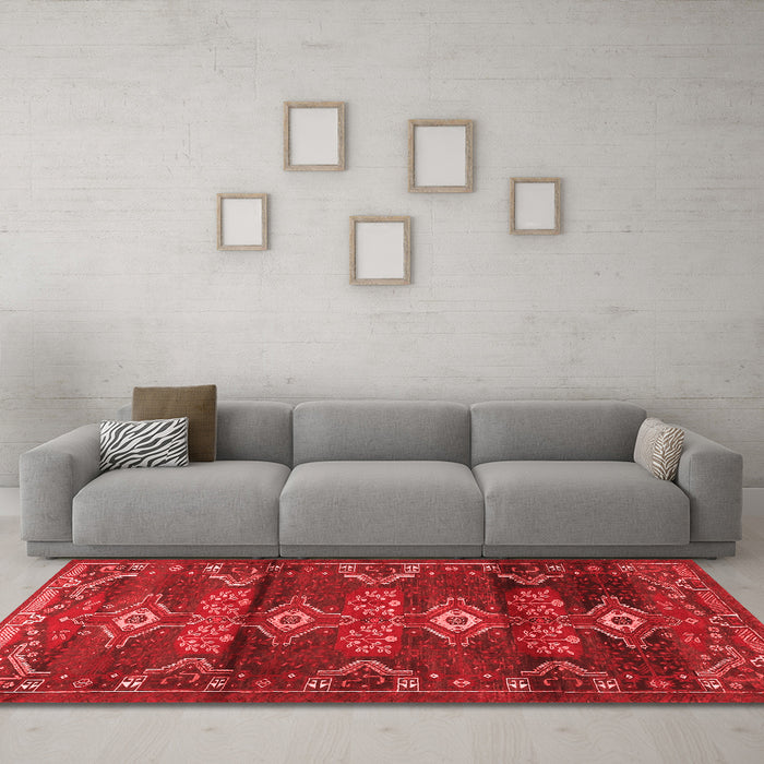Traditional Red Washable Rugs
