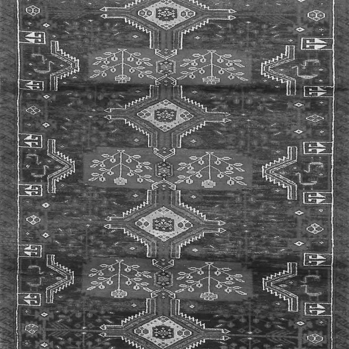 Serging Thickness of Machine Washable Persian Gray Traditional Rug, wshtr4091gry