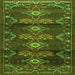 Serging Thickness of Persian Green Traditional Rug, tr4091grn