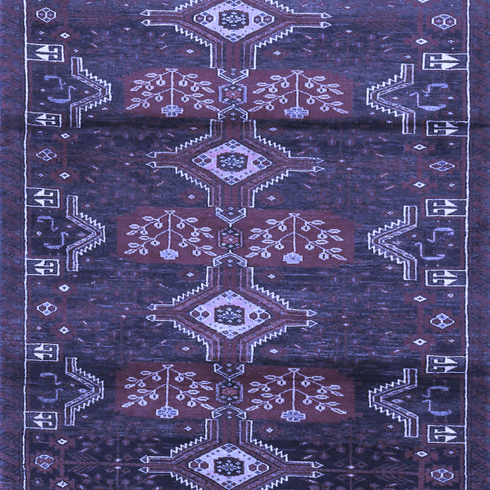 Machine Washable Persian Blue Traditional Rug, wshtr4091blu