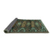 Sideview of Persian Turquoise Traditional Rug, tr4091turq