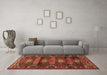 Machine Washable Persian Brown Traditional Rug in a Living Room,, wshtr4091brn