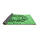 Sideview of Medallion Emerald Green Traditional Rug, tr4092emgrn