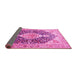 Sideview of Medallion Pink Traditional Rug, tr4092pnk