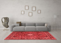 Machine Washable Persian Red Traditional Rug, wshtr4093red