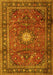 Machine Washable Persian Yellow Traditional Rug, wshtr4093yw