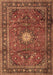 Machine Washable Persian Brown Traditional Rug, wshtr4093brn