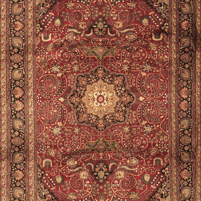 Machine Washable Persian Brown Traditional Rug, wshtr4093brn