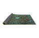 Sideview of Persian Turquoise Traditional Rug, tr4093turq