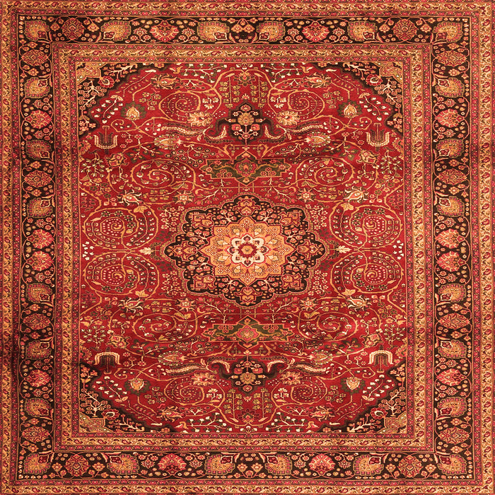Serging Thickness of Persian Orange Traditional Rug, tr4093org