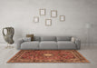 Machine Washable Persian Brown Traditional Rug in a Living Room,, wshtr4093brn