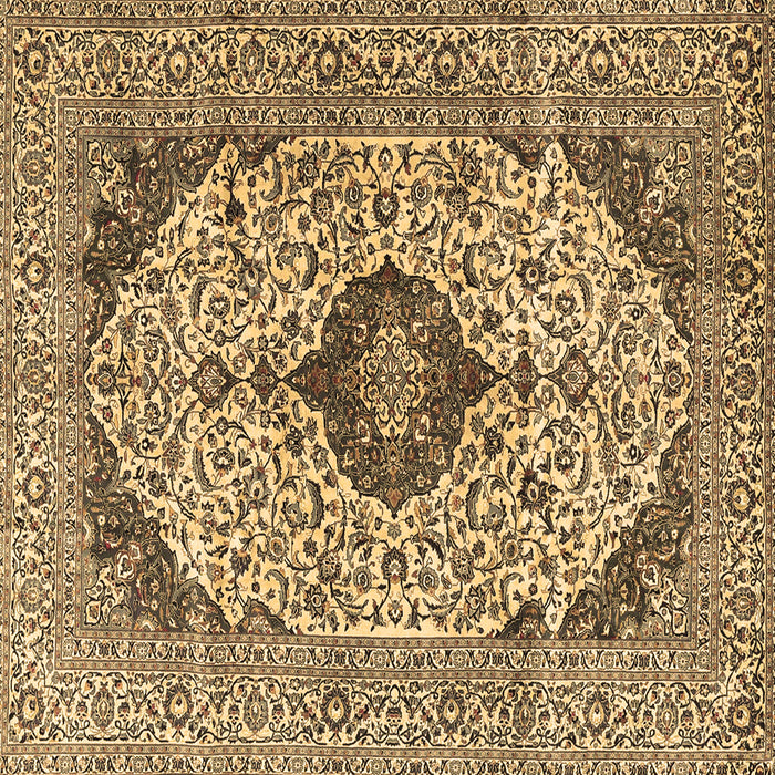 Square Machine Washable Persian Brown Traditional Rug, wshtr4094brn