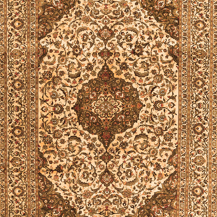 Serging Thickness of Machine Washable Persian Orange Traditional Area Rugs, wshtr4094org