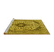 Sideview of Machine Washable Persian Yellow Traditional Rug, wshtr4094yw