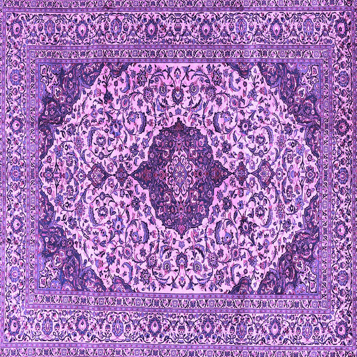Square Machine Washable Persian Purple Traditional Area Rugs, wshtr4094pur