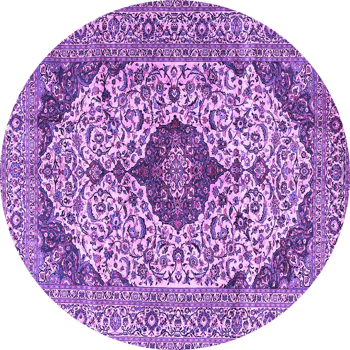 Round Persian Purple Traditional Rug, tr4094pur