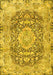 Machine Washable Persian Yellow Traditional Rug, wshtr4095yw