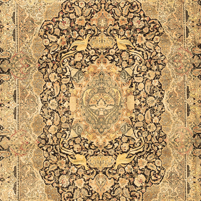 Machine Washable Persian Brown Traditional Rug, wshtr4095brn