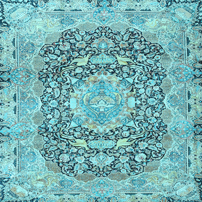 Square Persian Light Blue Traditional Rug, tr4095lblu