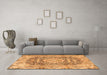 Machine Washable Persian Orange Traditional Area Rugs in a Living Room, wshtr4095org