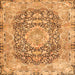 Serging Thickness of Persian Orange Traditional Rug, tr4095org