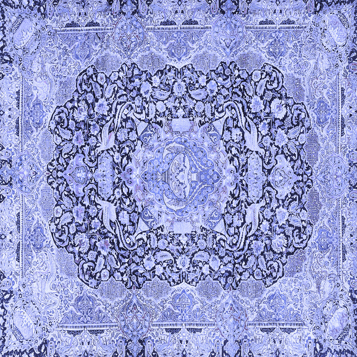 Square Persian Blue Traditional Rug, tr4095blu
