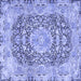 Square Persian Blue Traditional Rug, tr4095blu