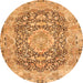 Square Persian Orange Traditional Rug, tr4095org