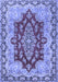 Machine Washable Persian Blue Traditional Rug, wshtr4096blu