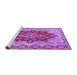 Sideview of Machine Washable Persian Purple Traditional Area Rugs, wshtr4096pur