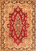 Serging Thickness of Machine Washable Persian Orange Traditional Area Rugs, wshtr4096org