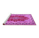 Sideview of Machine Washable Persian Pink Traditional Rug, wshtr4096pnk