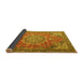 Sideview of Medallion Yellow Traditional Rug, tr4097yw