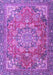 Machine Washable Medallion Purple Traditional Area Rugs, wshtr4097pur