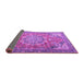 Sideview of Medallion Purple Traditional Rug, tr4097pur