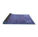 Sideview of Medallion Blue Traditional Rug, tr4097blu