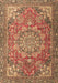 Medallion Brown Traditional Rug, tr4097brn