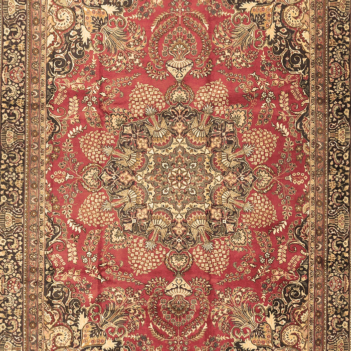 Medallion Brown Traditional Rug, tr4097brn
