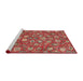 Sideview of Machine Washable Traditional Red Rug, wshtr4098