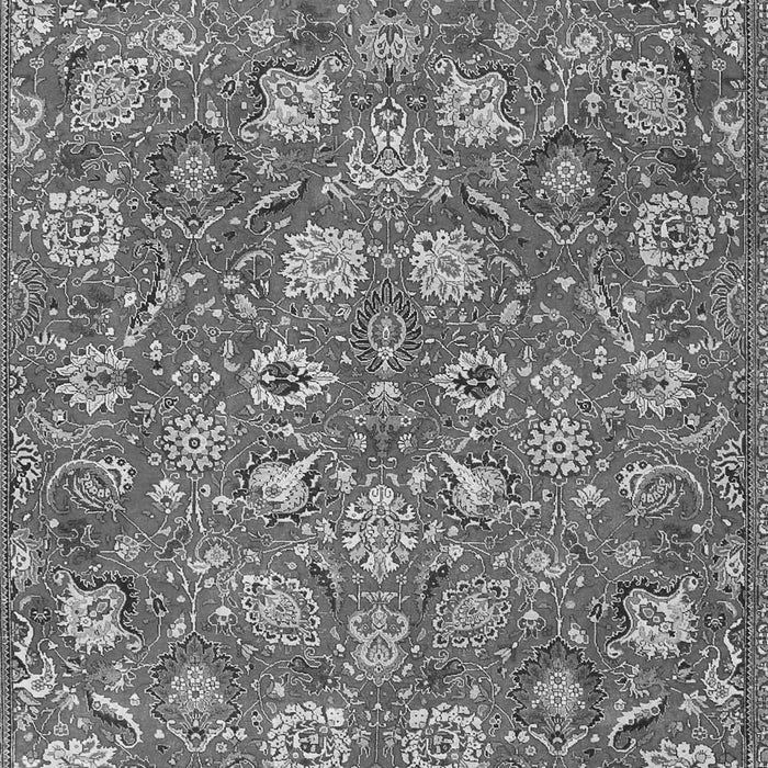 Serging Thickness of Machine Washable Persian Gray Traditional Rug, wshtr4098gry