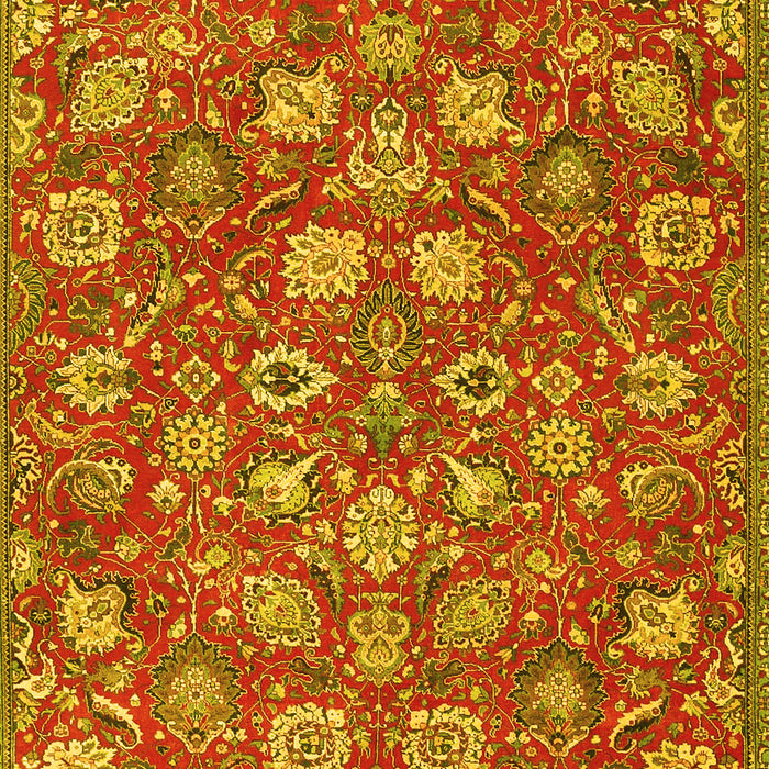 Machine Washable Persian Yellow Traditional Rug, wshtr4098yw