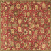 Square Machine Washable Persian Brown Traditional Rug, wshtr4098brn